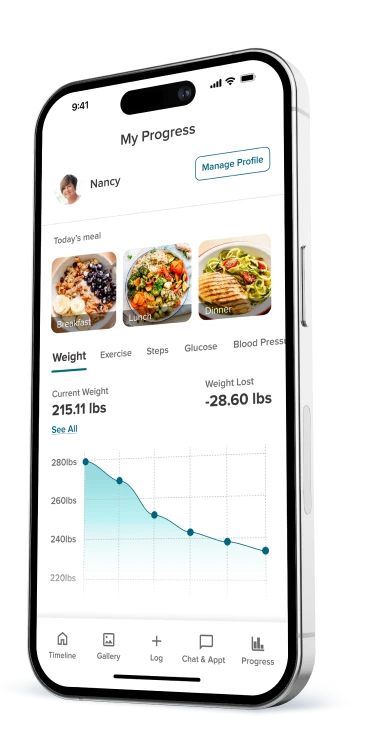 Enara Health mobile app showing progress tracking