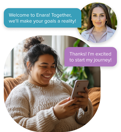 New member chatting with their Enara care team