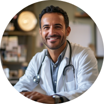 Medical provider conducting an online health assessment